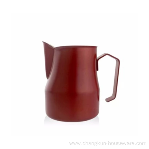 Colorful coffee milk frothing jug stainless steel pitcher